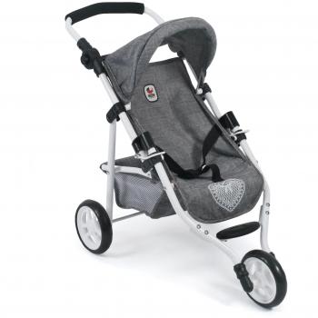 Sillita de Paseo para Muñecas Jogging-Buggy Lola, Jeans Gris, Plegable