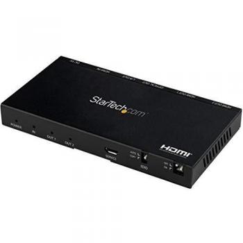 Splitter HDMI de 2 Puertos - 4K 60Hz con Escalador Integrado - HDCP 2.2 - EDID Emulación - 7.1 Sonido Envolvente