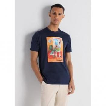 Bendorff - Camiseta Gráfica Pecho Galery 24532 Marino para Hombre