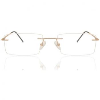 Gafas Anti-Azules Rectángulo Montura Completa Metálico Dorados Armazones para Hombre - SmartBuy Collection