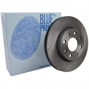 Disco de Freno Delantero Internamente Ventilado Pintado Blue Print ADL144302 para Fiat 500 (2008 en adelante) - Juego de 2 discos, 4 agujeros