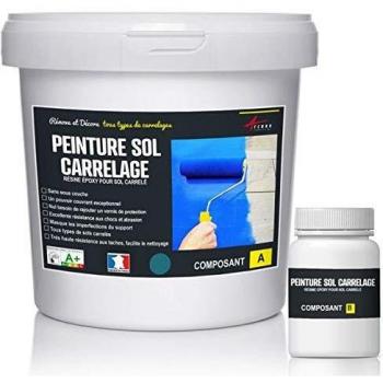 Pintura Epoxi para Suelo de Baldosas - ARCAPOXY RAL 5021 Azul Agua - 10 kg (hasta 50 m² en 2 capas) - ARCANE INDUSTRIES