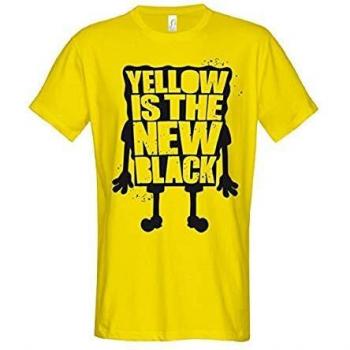 LAST LEVEL Camiseta Bob Esponja Yellow Is Talla L Camisa Cami, Multicolor, Adultos Unisex