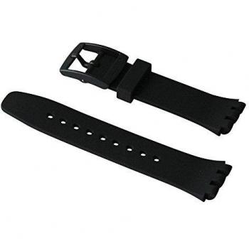 Correa silicona negra reloj Swatch Black Efficiency Chrono Plastic ASUSB400 20mm