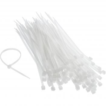 Bridas de Nylon Sapiselco, Blancas, 200x3.5mm, Paquete de 100 unidades
