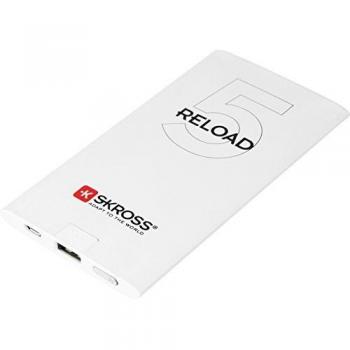 Skross Reload 5 - Batería de Viaje, 5000 mAh, USB, Color Blanco