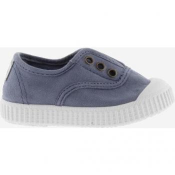Zapatillas Inglesas VICTORIA Azul de Lona para Niña y Niño