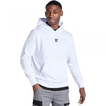 Sudadera con Capucha 11GRADOS Estampada para Hombre en Blanco y Negro