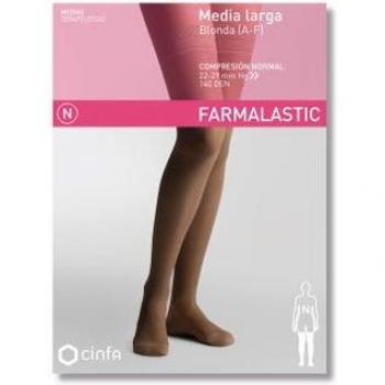 Medias de compresión ligera Medilast Fresh talla mediana con blonda y silicona