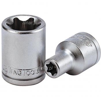 LLAVE DE VASO TORX 1/4 E6 TENGTOOLS - Llave de vaso TX-E6 1/4 cromo vanadio mate, modelo M140706-C