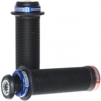 SB3 Chula Lock On Par de Asas de Bicicleta Unisex, Color Negro/Azul/Rojo