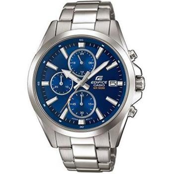 Casio EDIFICE Reloj en caja sólida, 10 BAR, Azul, para Hombre, con Correa de Acero inoxidable, EFV-560D-2AVUEF