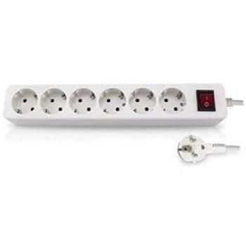 Regleta de Enchufes GSC Evolution 6 Tomas con Interruptor y USB - Cable de 3 Metros - Potencia Máxima de 3680W