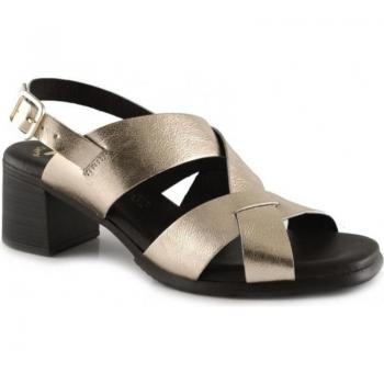 Sandalias de Mujer Rivera con Plantilla de Gel, Color Metal Platino