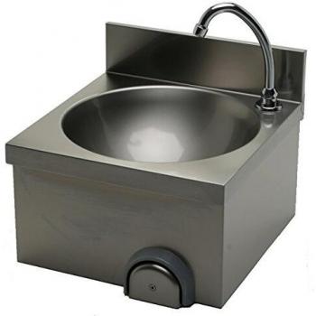 Mano lavabo 400 x 400 x 235 mm, acero inoxidable