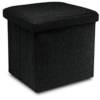 Puff Taburete para almacenaje Plegable Carga máxima de 300 kg 38x38x38cm, Otomano Asiento