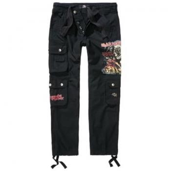 Iron Maiden Pure Slim Cargo Trousers for Men - Black - Sizes S to 5XL