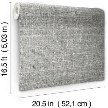 Tweed Grey Peel & Stick Vinyl Wallpaper Roll (Covers 28.18 Sq. Ft.)