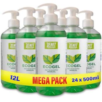 Detergente Lavavajillas Manual EcoGel Líquido Industrial 500 ml (Paquete 24)