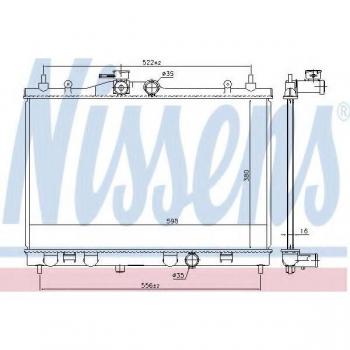 Radiador de refrigeración del motor Nissens 68741