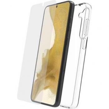 Pack MyWay Funda Blanda + Cristal Templado para Samsung Galaxy S23 Plus, Transparente