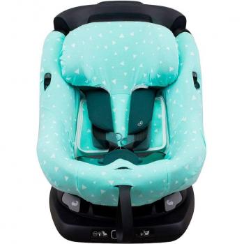 Funda Para Silla de Coche Bebé Confort Axissfix - Algodón Antialérgico y Termo Regulador Jyoko Mint Sparkles
