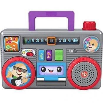 Fisher-Price Ríe y Aprende Radio Divertida de Juguete con Sonidos, Regalo para Bebés +6 Meses (Mattel HHX10)