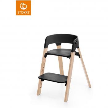 Trona Stokke Steps Black Legs Natural