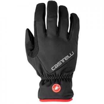 Guantes Largos Térmicos Castelli Entrata - Negros - 2XL