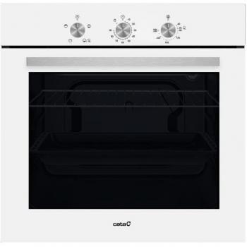 Horno Convencional CATA SES 6204 WH, 60 cm, Clase A, Puerta Fría con 2 Cristales, Sistema de Limpieza AquaSmart, Blanco