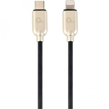 Cable USB Gembird Tipo-C 2.0 a Lightning Macho/Macho 1m Tela Trenzada Dorado