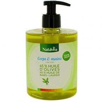 Jabón líquido de Alepo 40% 500ml - Fórmula suave para limpiar y nutrir la piel