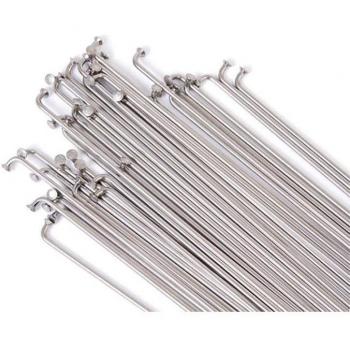 Double voix BMX VTT Rayons en acier inoxydable doublement croisés Argent 210 mm