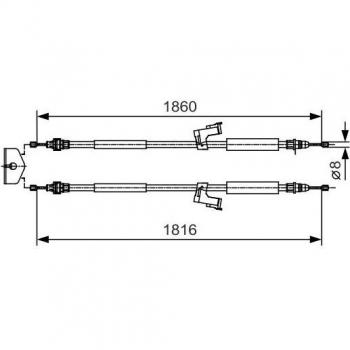 Cable de freno de mano BOSCH 1 987 482 019