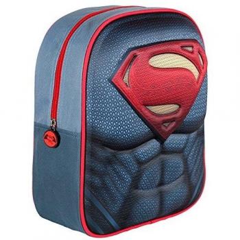 Artesanía Cerdá - Mochila Infantil 3D Superman Logo, Azul Marino/ Rojo, 31 cm