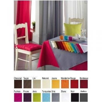 DOUCEUR D'INTERIEUR - 1720194, Mantel Rectangular, 140 X 200 Cm, Essentiel, Poliéster Liso, Blanco
