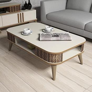 Skyedecom 845HCT2830 - Mesa baja en crema