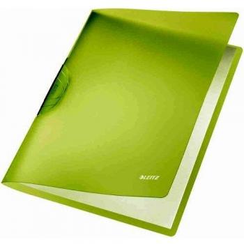 Carpeta Clip Leitz Color Clip Rainbow A4 Verde - Capacidad 30 Hojas
