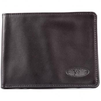 Big Skinny Men's Super Skinny Leather Bi-Fold Slim Wallet, Holds Up to 30 Cards, Black