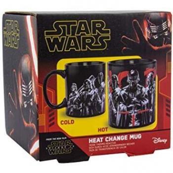 Paladone Episodio 9 Taza de calor con licencia oficial de Star Wars coleccionable, color y diseño caliente, taza de té de café, cerámica, negro, 300 ml