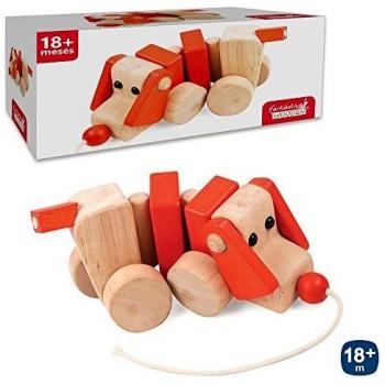 JUINSA Arrastre Perro Madera 21 cm 96366