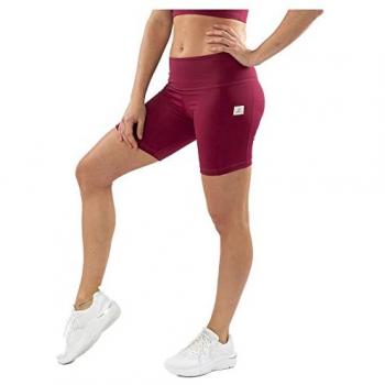 Leggings Cortos de Cintura Alta Ginadan Forever con Bolsillo Cerise XL Mujer