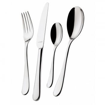 Cubertería Bugatti Siena 24 Piezas Acero Inoxidable Brillante con Caja de Regalo
