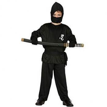 Disfraz de Ninja Infantil Negro Talla 10-12 Años