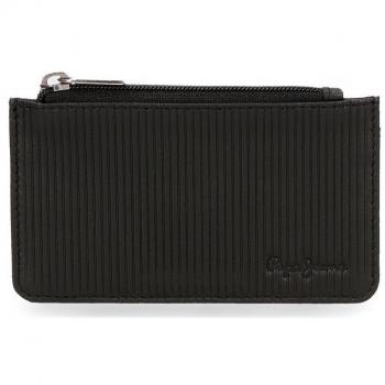 Pepe Jeans Stripe Colors Monedero, 12 cm, 0.04 Litros, Negro