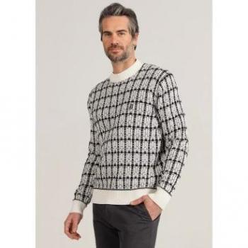 Jersey de cuello alto con cuadros Bendorff para hombre