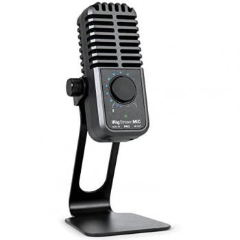 IK Multimedia iRig Stream Mic Pro - USB Condenser Studio Microphone with Stand and Multiple Directivity