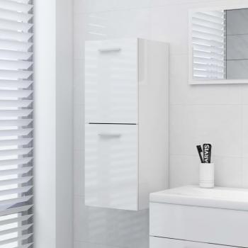 Armario de Baño Barbate 2 Puertas Blanco Brillo 80x30x30 cm