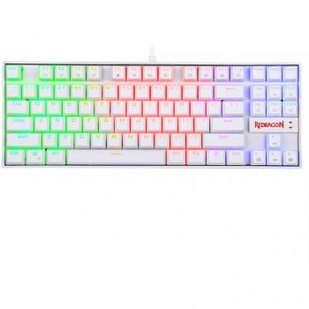 Redragon Kumara K552 Mechanical Keyboard, White RGB, 80% Compact
