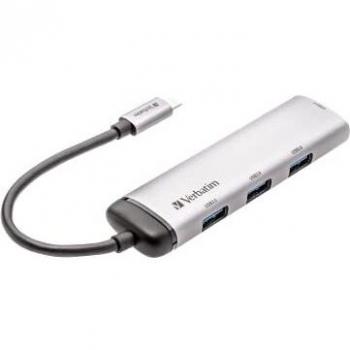 Hub USB-C de 4 Puertos USB 3.2 Gen 1 con Conexión Rápida y Estable